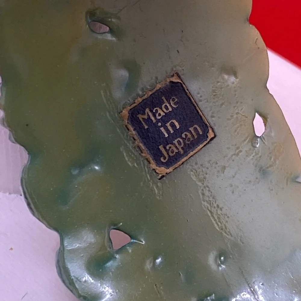 Antique Vintage Early Plastic Faux Bone Horn Celluloid Carved Floral Bangle - Picture 7 of 10